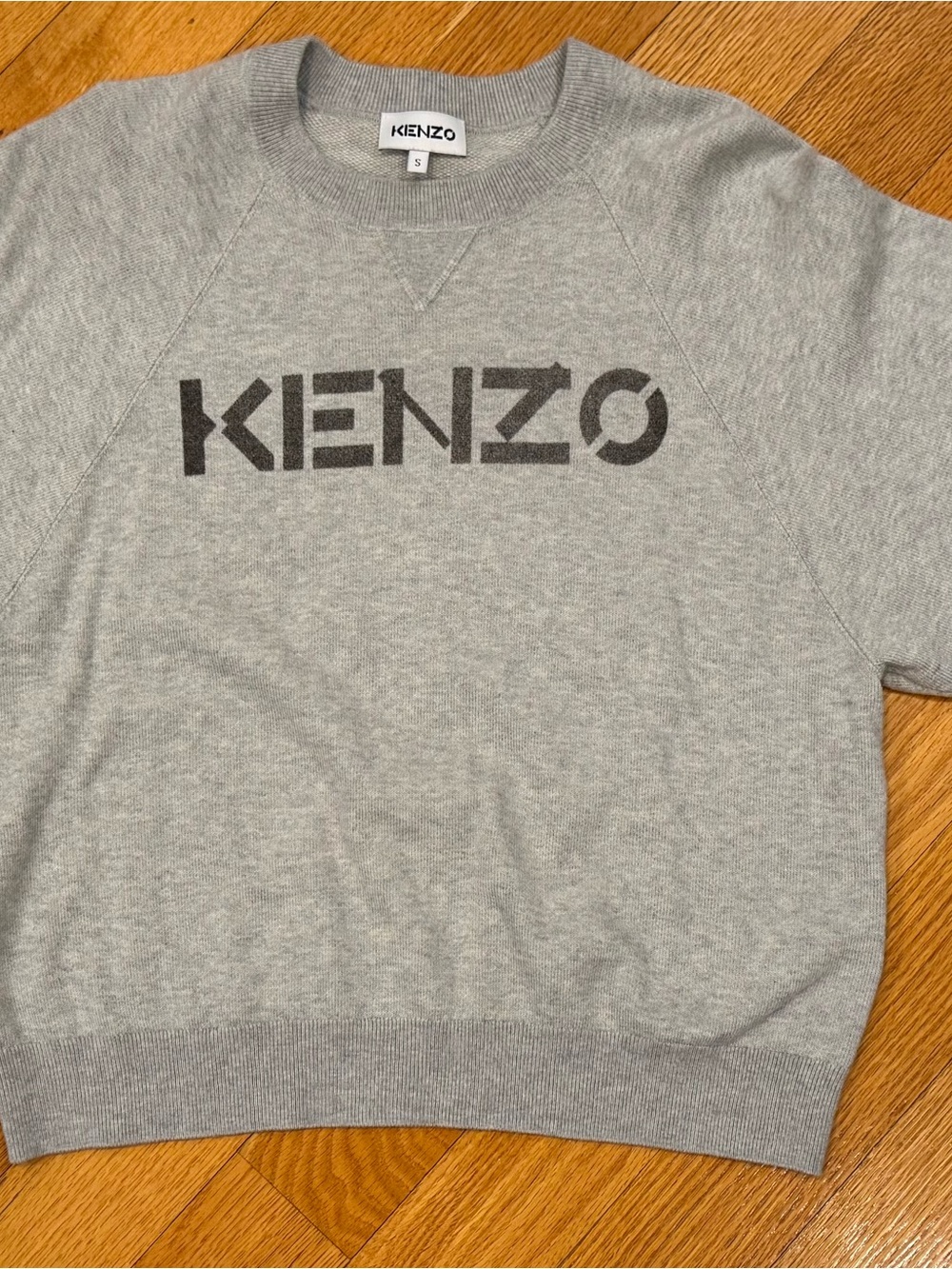 KENZO Gray Logo Crewneck Sweater